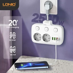 ldnio ldnio se2435 stok kontak colokan on off usb fast charging qc 3 0 20w full01 smoulfvu